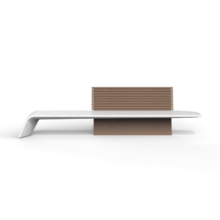 betonová lavička s opěradlem